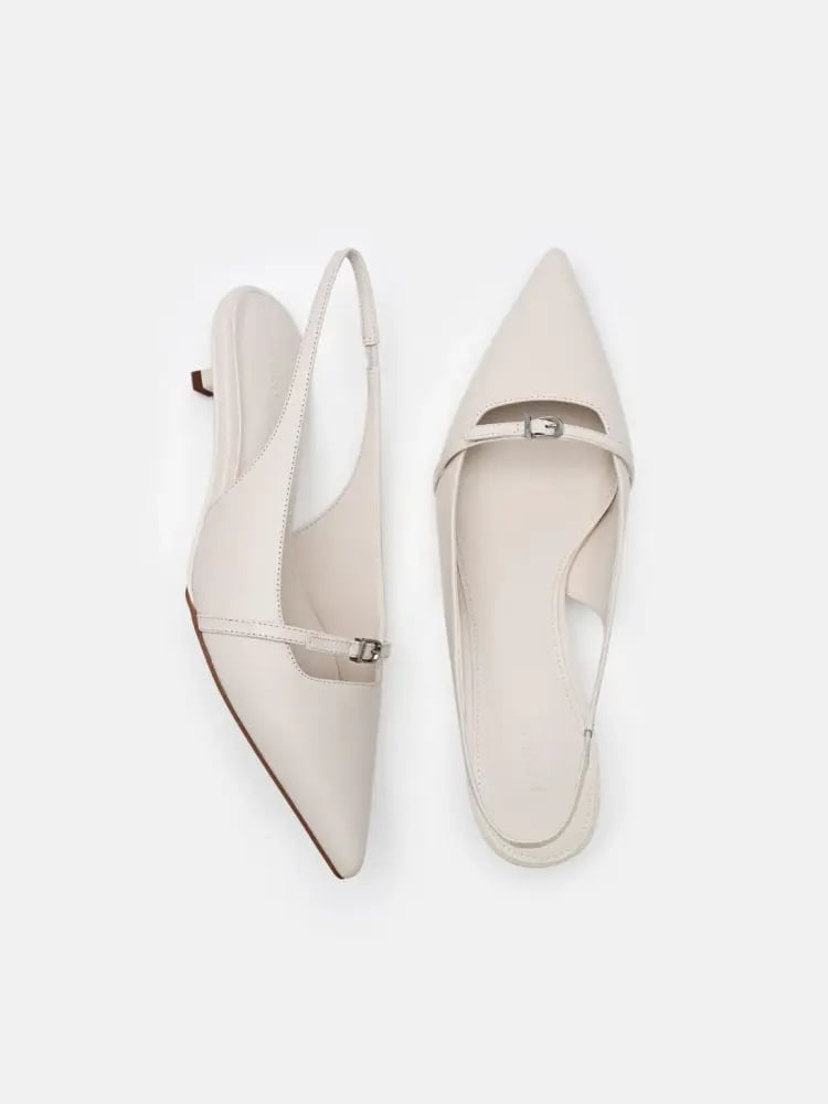 كعب بيدرو 3.5 سم Maggie Leather Slingback Heel Pumps