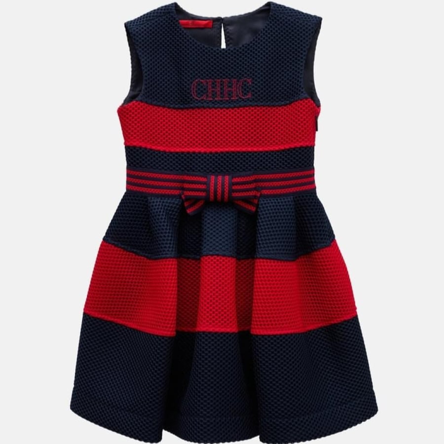 فستان كارولينا هريرا أطفال Striped Neoprene Dress