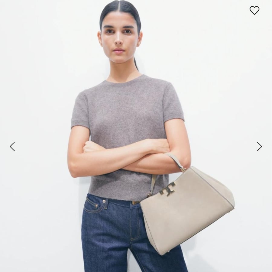شنطه توري بورش ميديم  MEDIUM ELEANOR SUEDE SATCHEL