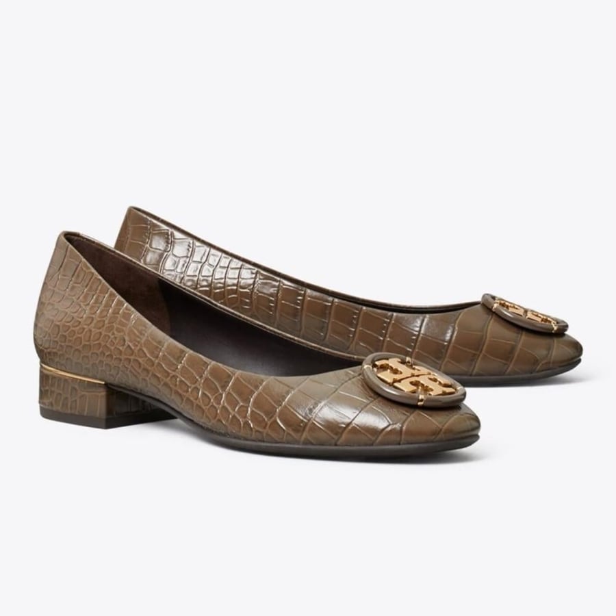 كعب توري بورش multi logo block heel