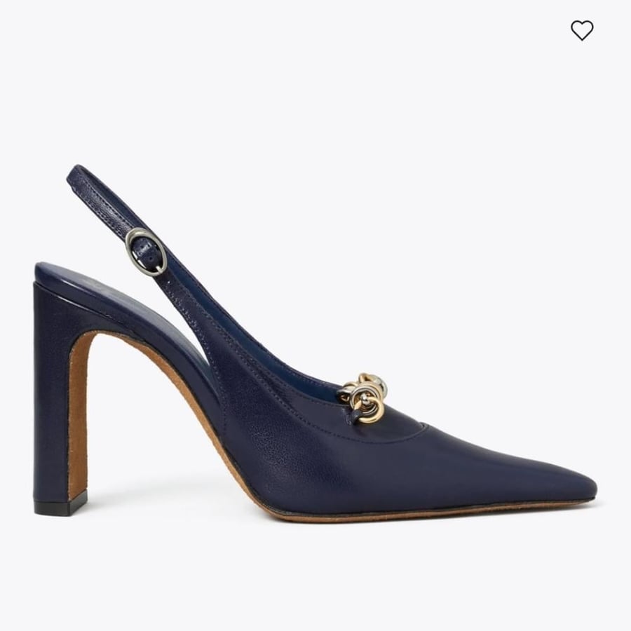 كعب توري بورش 9.5 سم RUNWAY CHAIN SLINGBACK