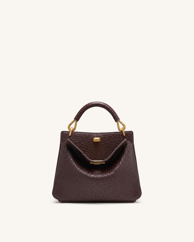 شنطه JW PEI Lucia Elephant-Effect Top Handle Bag