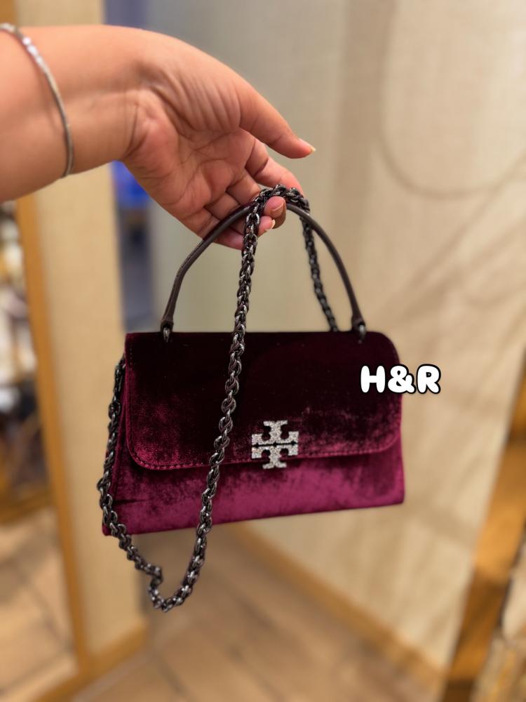 حقيبة توري بورش Britten suede top handle
