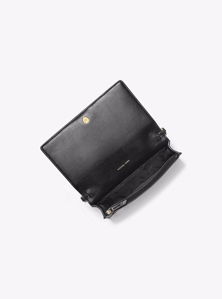شنطه مايكل كورس Jet Set Medium Logo Embossed Leather Crossbody Bag
