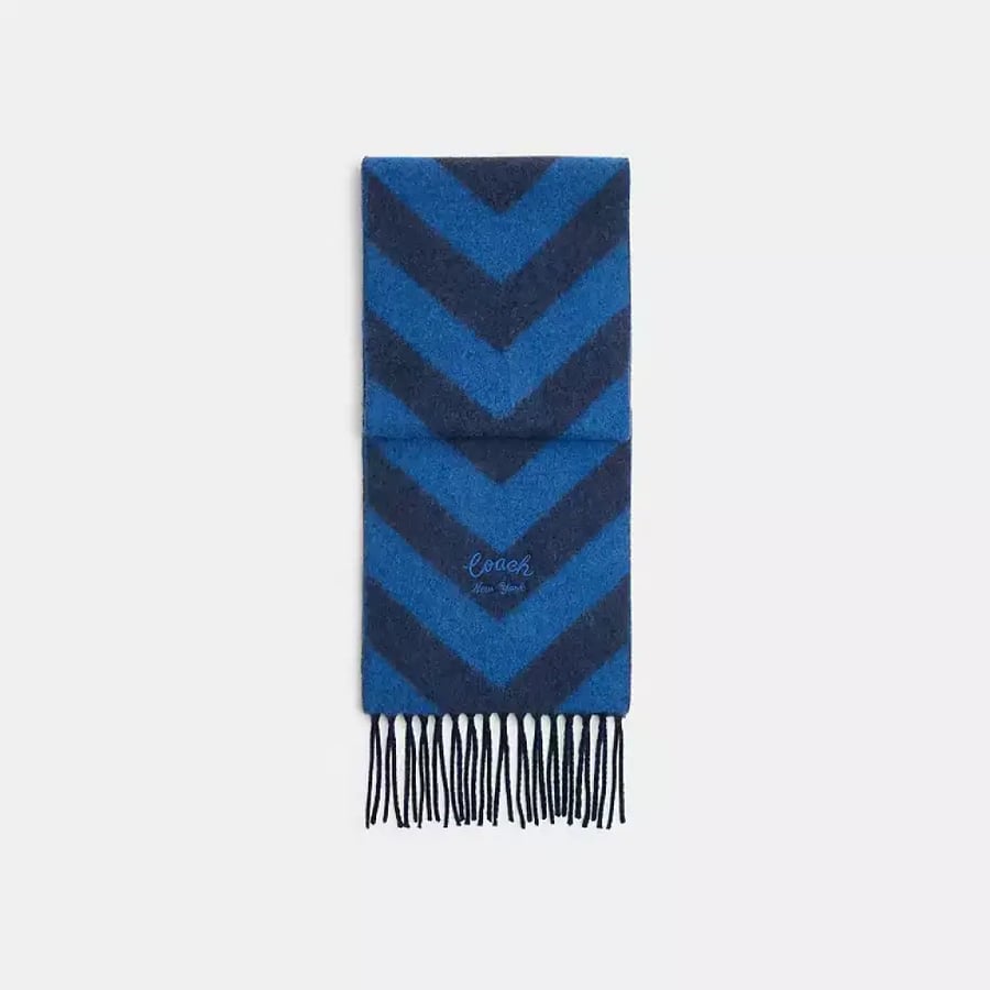 سكارف كوتش Chevron Stripe Wide Muffle