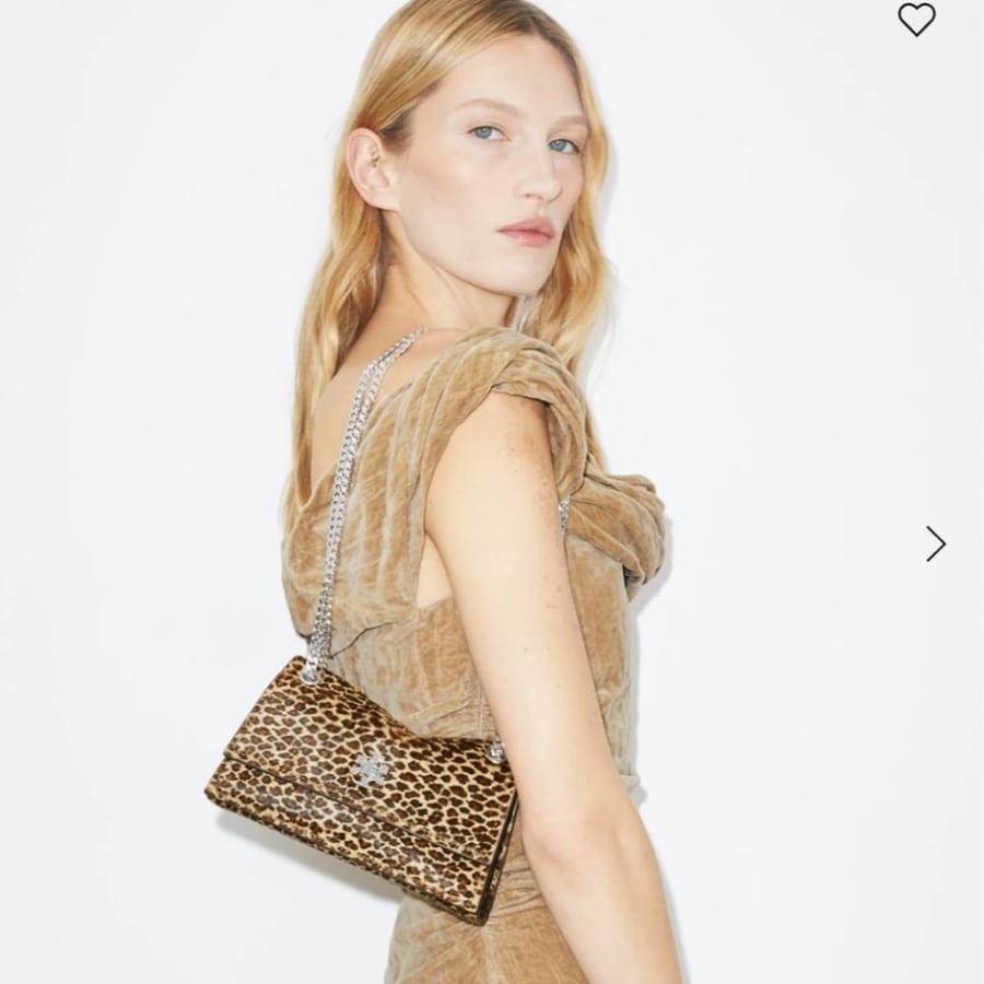 حقيبة توري بورش الحجم ميني MINI KIRA TURNLOCK CALF HAIR SHOULDER BAG