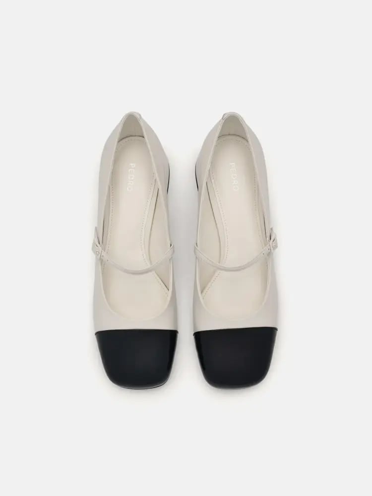 كعب بيدرو 4 سم Bianca Leather Mary Jane Pumps