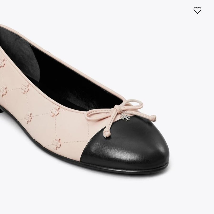 حذاء توري بورش BUNNY KNOT CAP-TOE BALLET FLAT