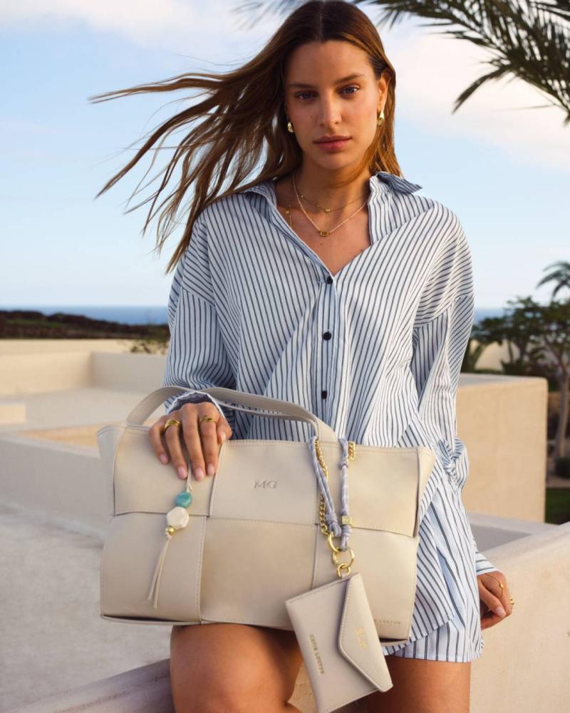 Taya Hand Woven Suedette Tote Bag