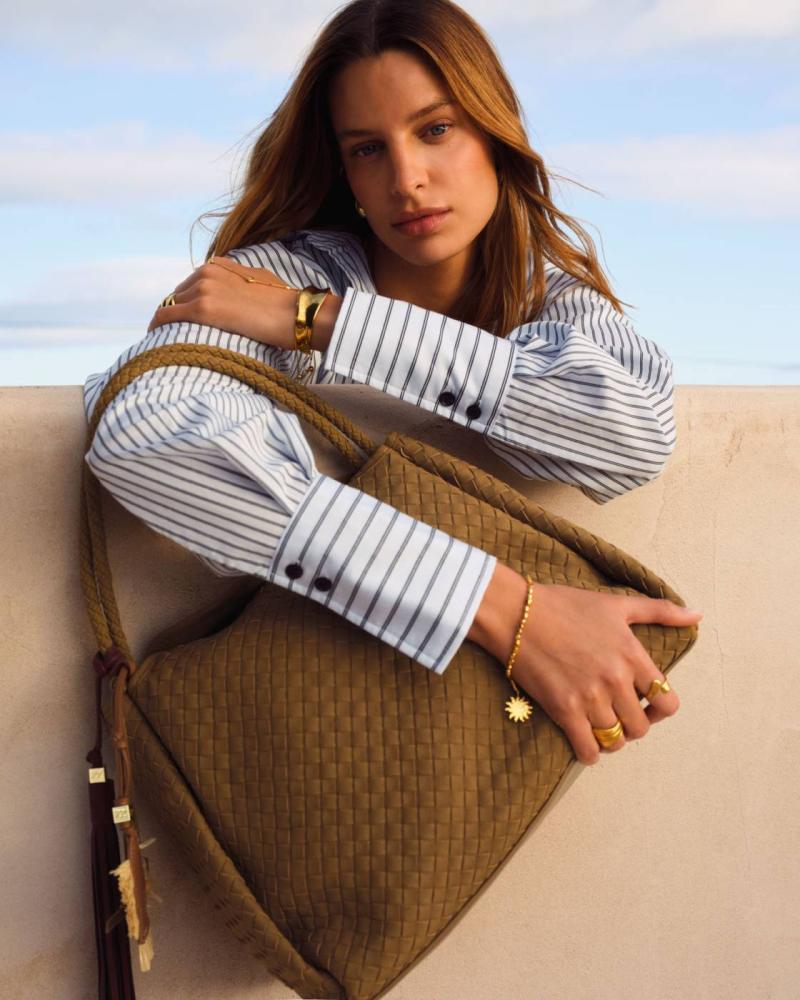 Nova Hand Woven Suedette Large Shoulder Bag