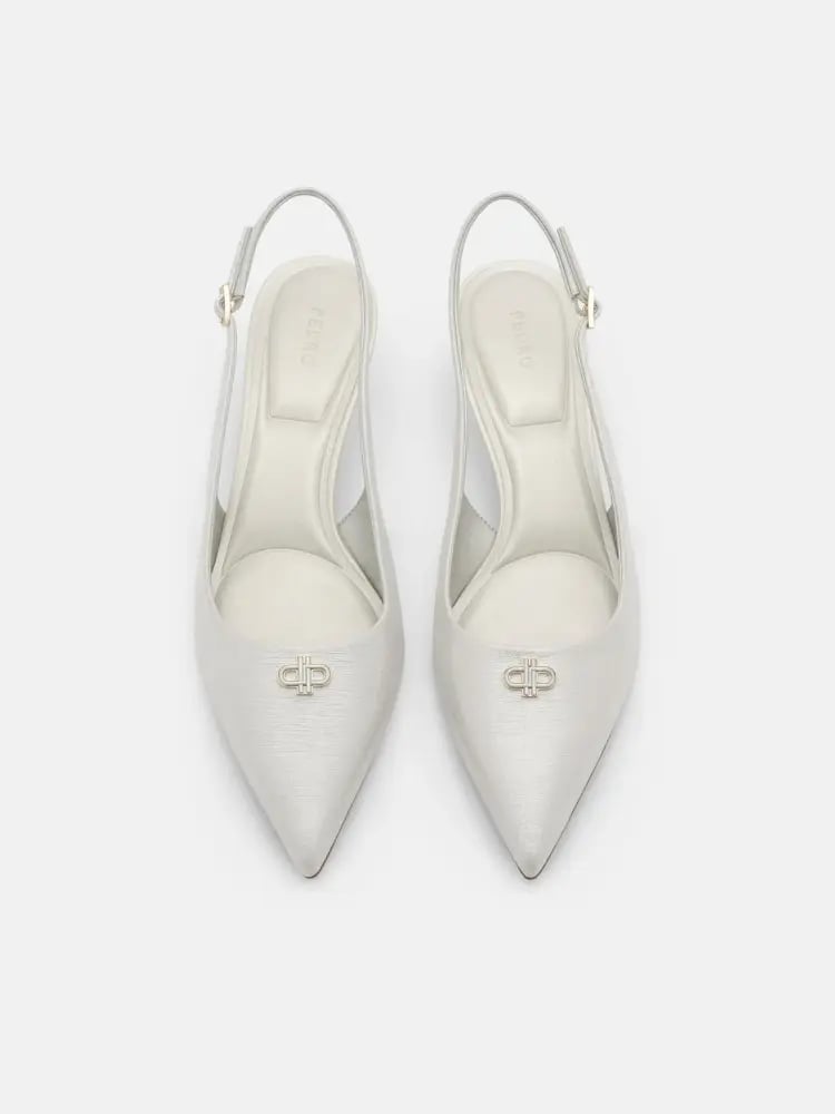 كعب بيدرو 4.5 سم Leather Slingback Heel Pumps