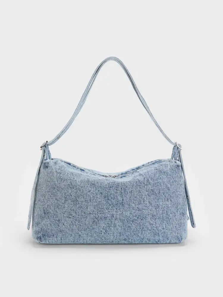 شنطه تشارلز آند كيث الميديم Rey Denim Slouchy Shoulder Bag