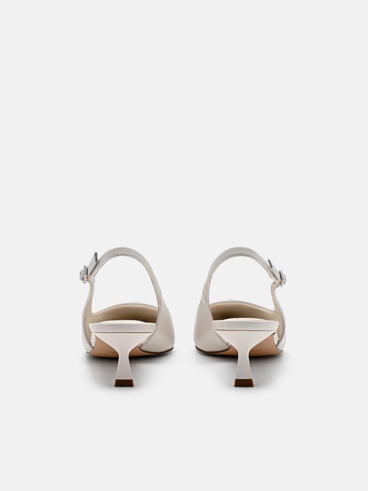 كعب بيدرو 4.5 سم Leather Slingback Heel Pumps