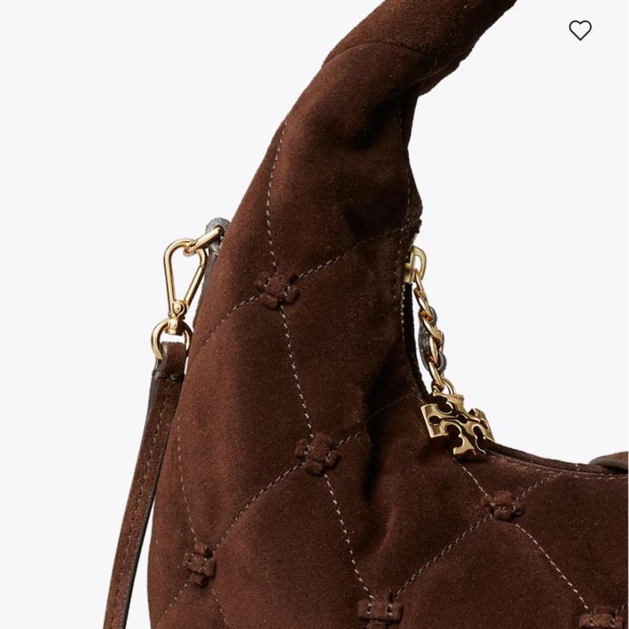 شنطه تورى بورش BUNNY KNOT SUEDE CRESCENT BAG