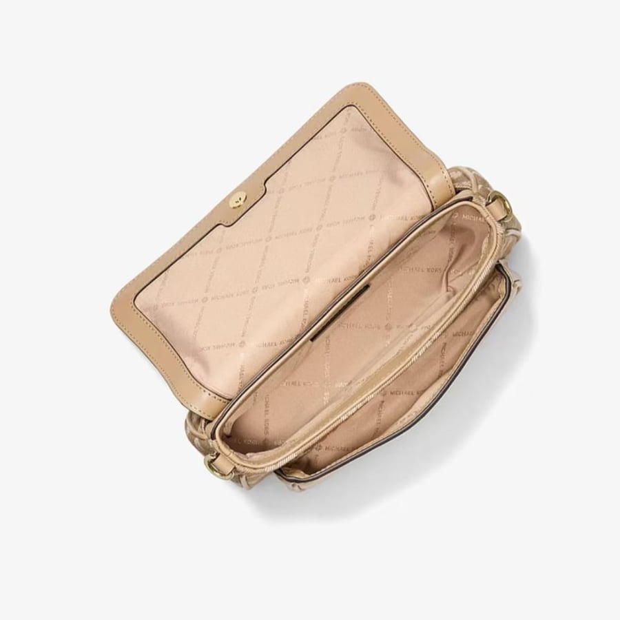 شنطه مايكل كورس Jet Set Travel Small Logo Jacquard Denim Crossbody Bag With Pouch