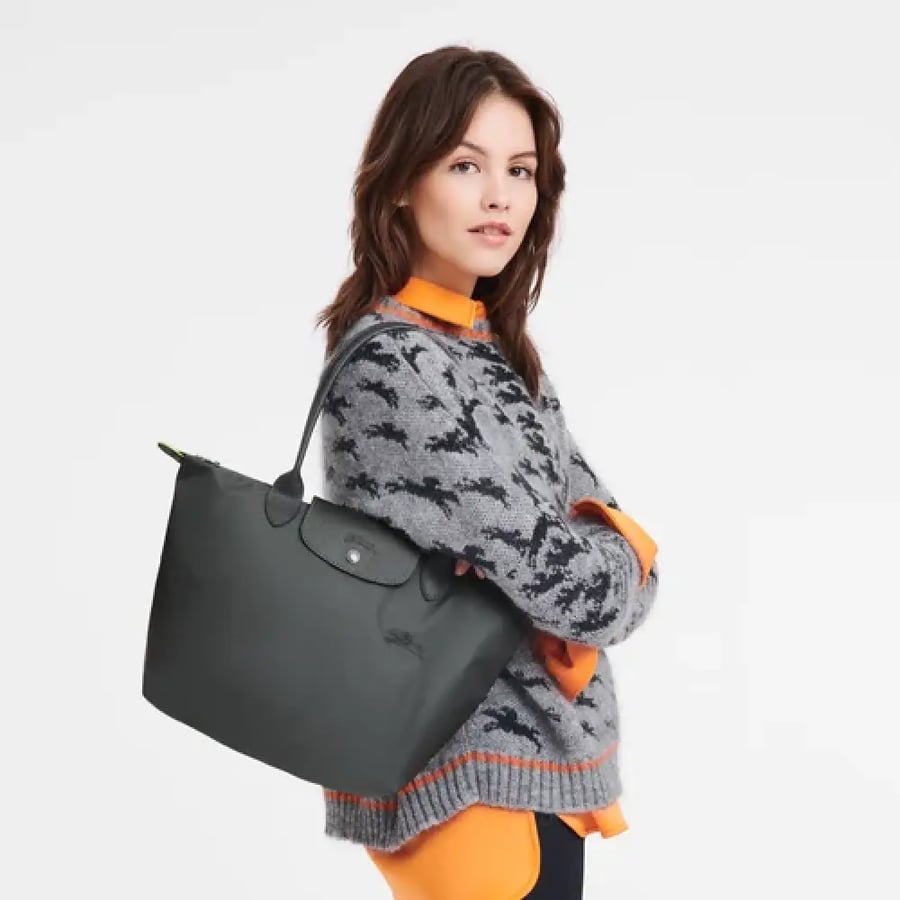 شنطه لونق شامب الحجم الوسط Le Pliage Green M Tote
