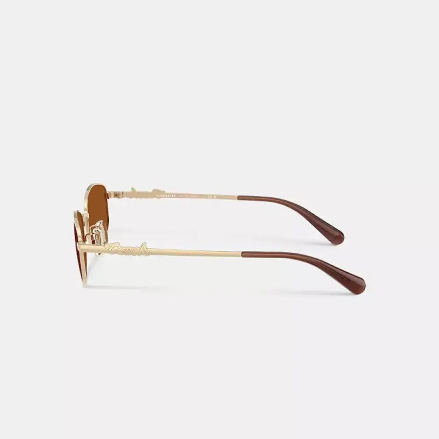 نظاره كوتش Coach Script Metal Narrow Rectangle Sunglasses