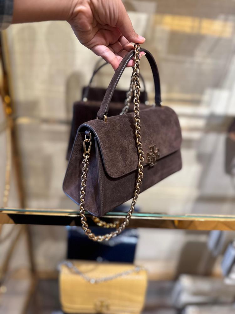حقيبة توري بورش Britten suede top handle