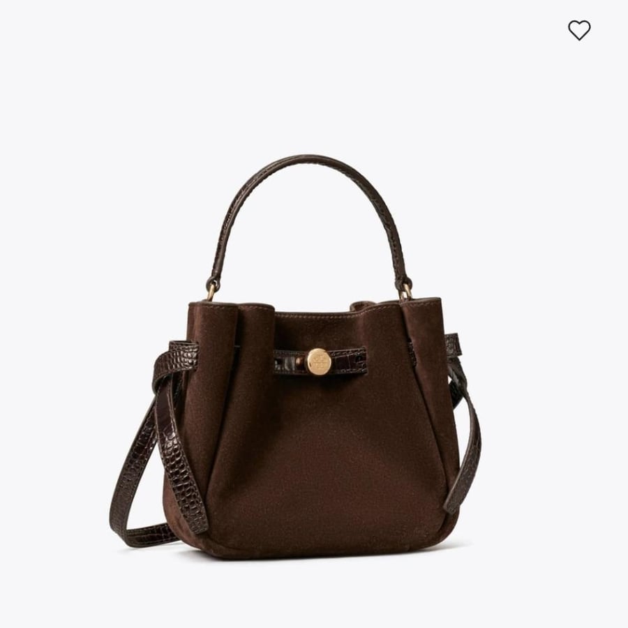 شنطه توري بورش ميني MINI ROMY SUEDE BUCKET BAG