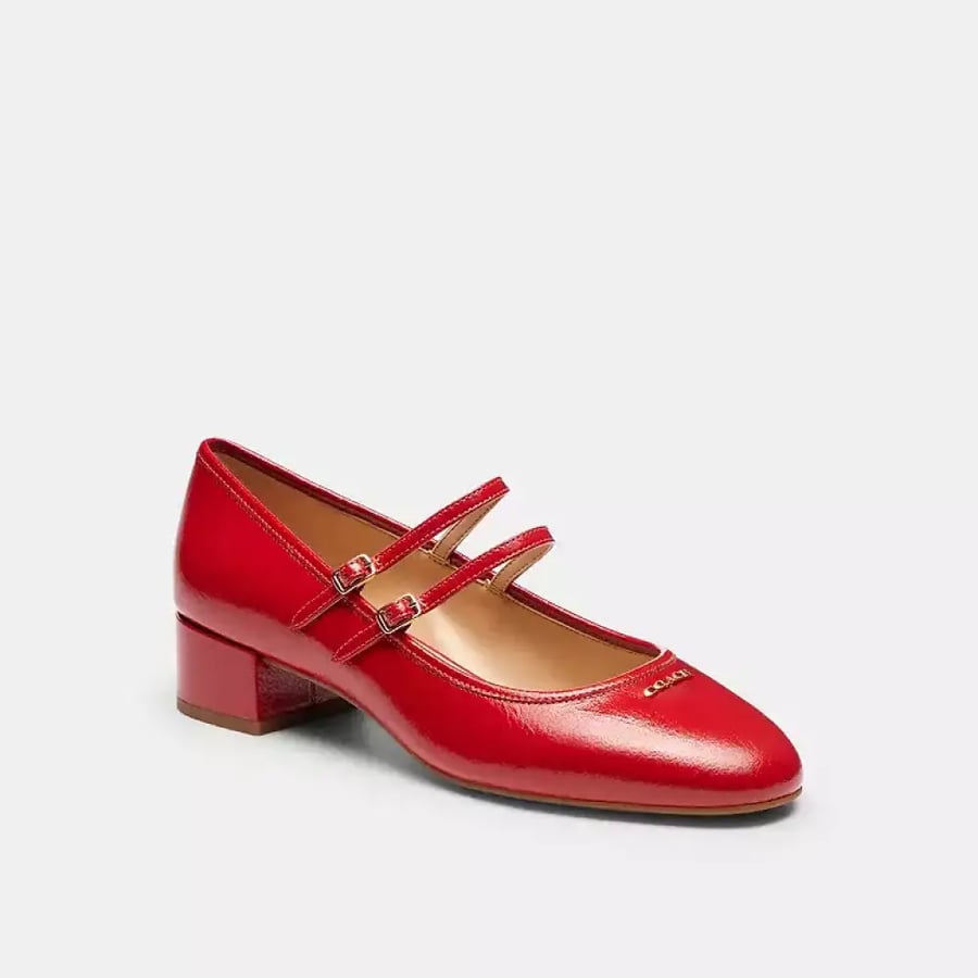 كعب كوتش  1.5 سم Double Buckle Block Heel Mary Jane