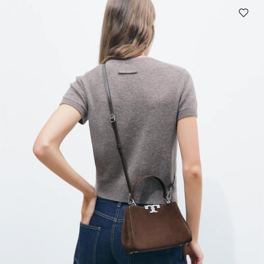 شنطه توري بورش  MINI ELEANOR SUEDE SATCHEL