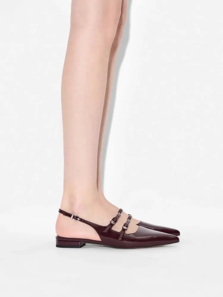 حذاء بيدرو Patent Leather Slingback Ballerina Flats