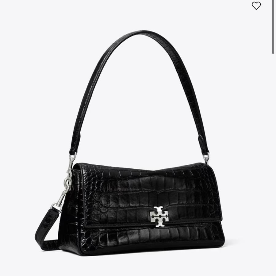 شنطه توري بورش الحجم الصغير SMALL CHARLIE CROC-EMBOSSED SHOULDER BAG