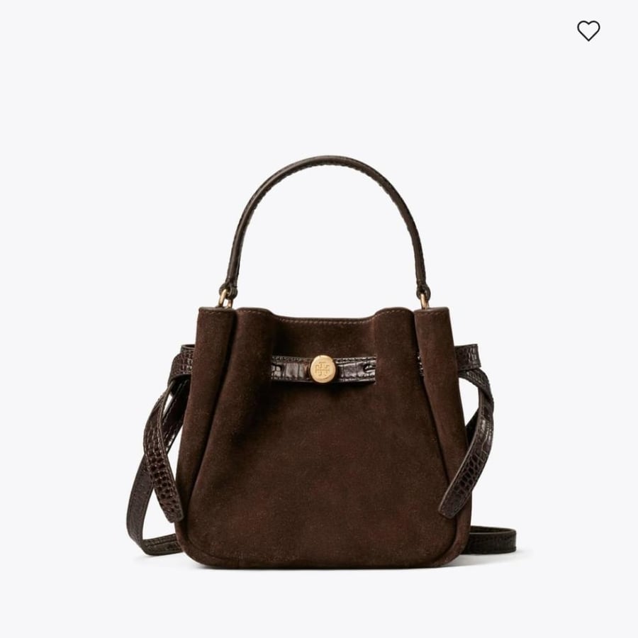 شنطه توري بورش ميني MINI ROMY SUEDE BUCKET BAG