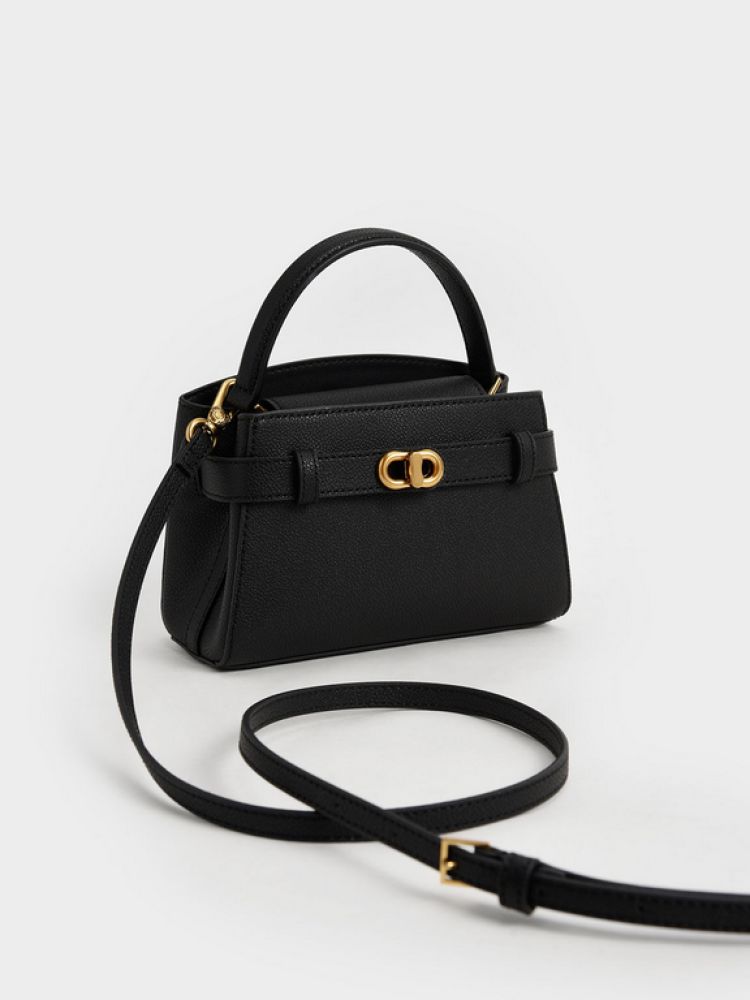 تشارلز اند كيت - Aubrielle Canvas Two-Tone Top Handle Bag  - Small