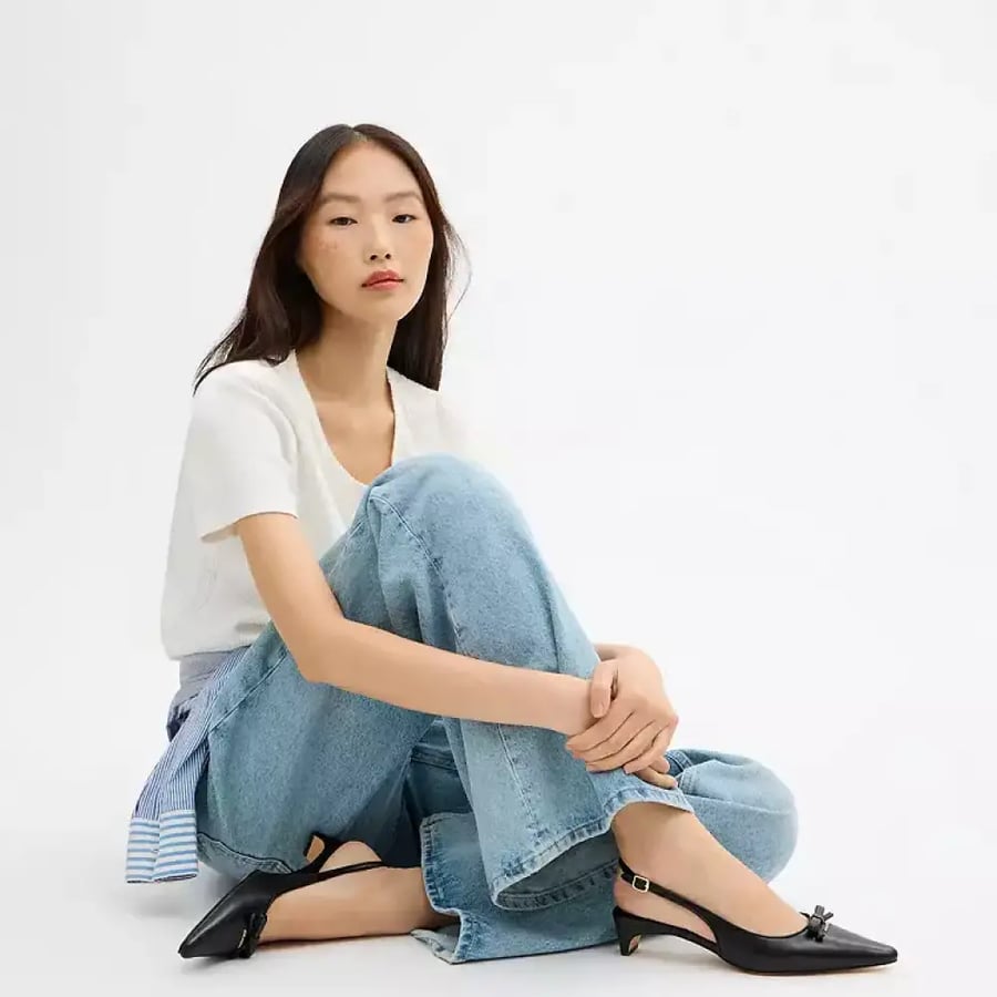 كعب كوتش Bow Slingback Heel