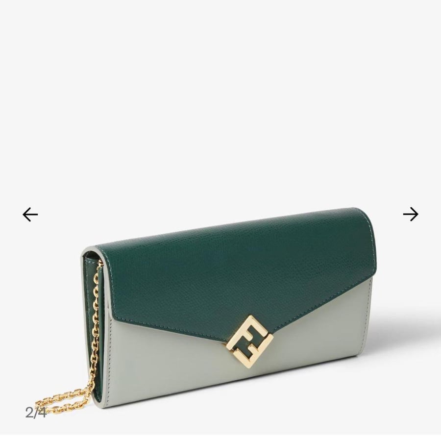 فندي FF Diamonds Continental Wallet with Chain