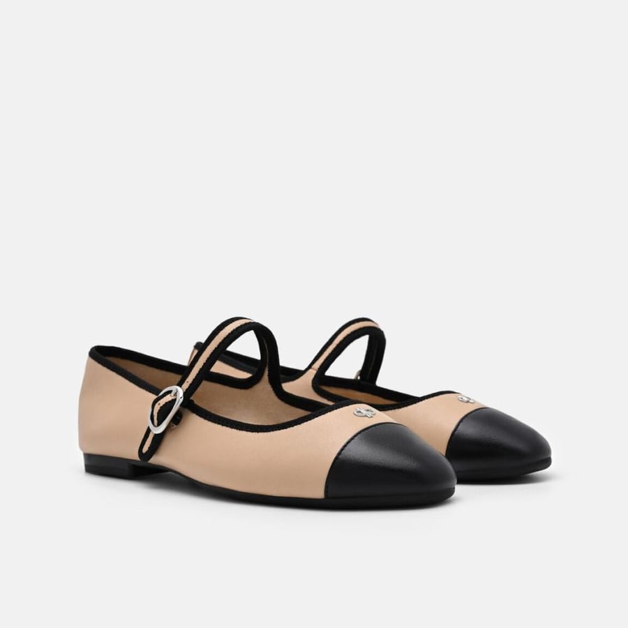 حذاء بيدرو Alina Leather Ballerina Flats