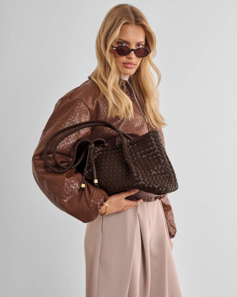 Nova Hand Woven Small Shoulder Tote