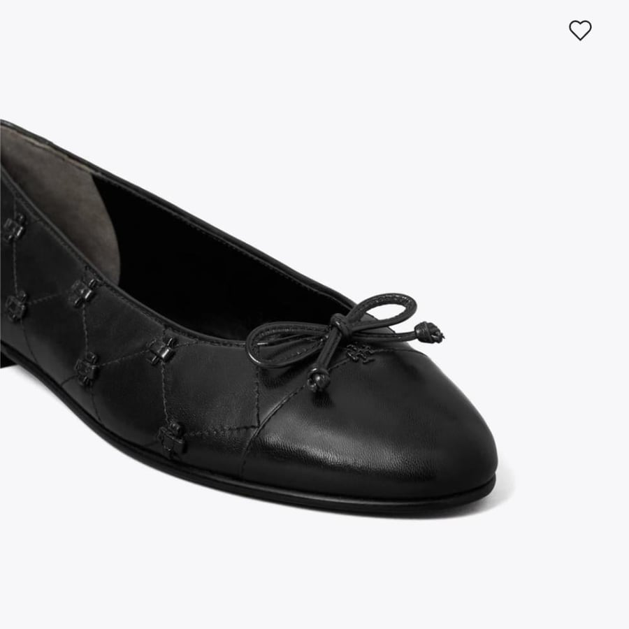 حذاء توري بورش BUNNY KNOT CAP-TOE BALLET FLAT