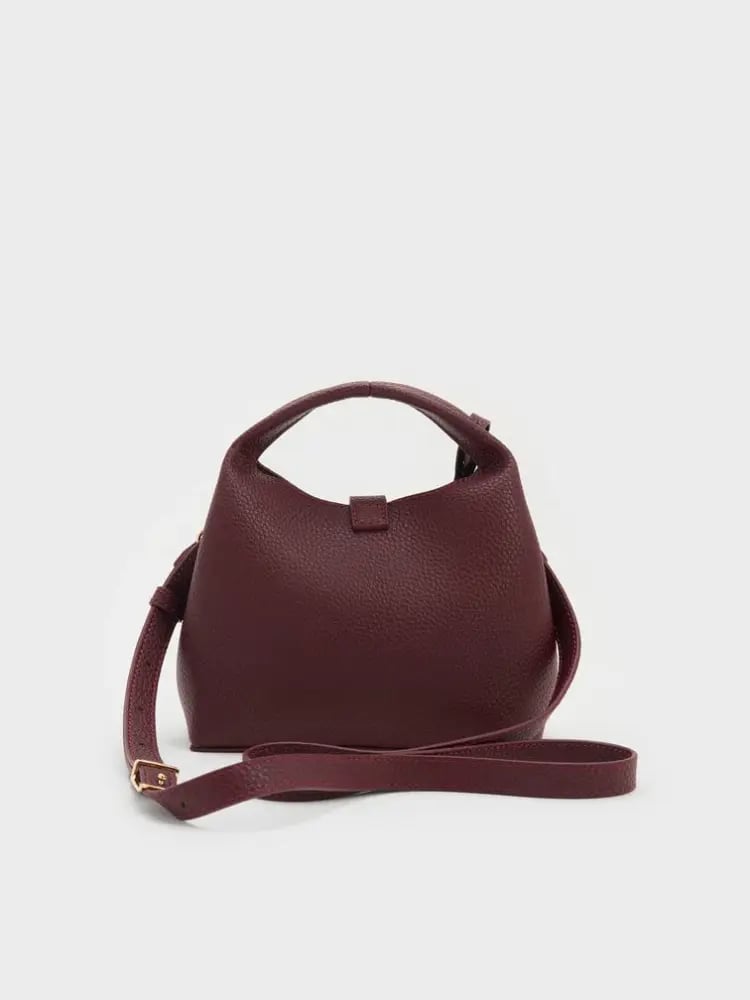 شنطه تشارلز آند كيث  Mini Chance Turn-Lock Bucket Bag