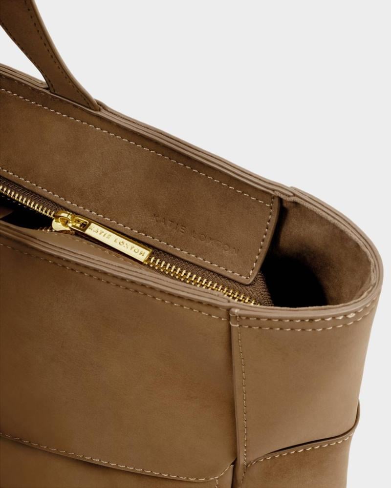 Taya Hand Woven Suedette Tote Bag