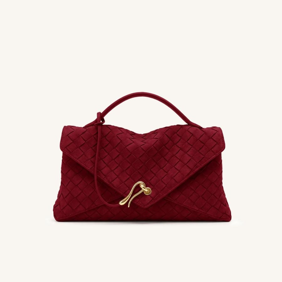 شنطه  JW PEI Celeste Woven Faux Suede Envelope Bag