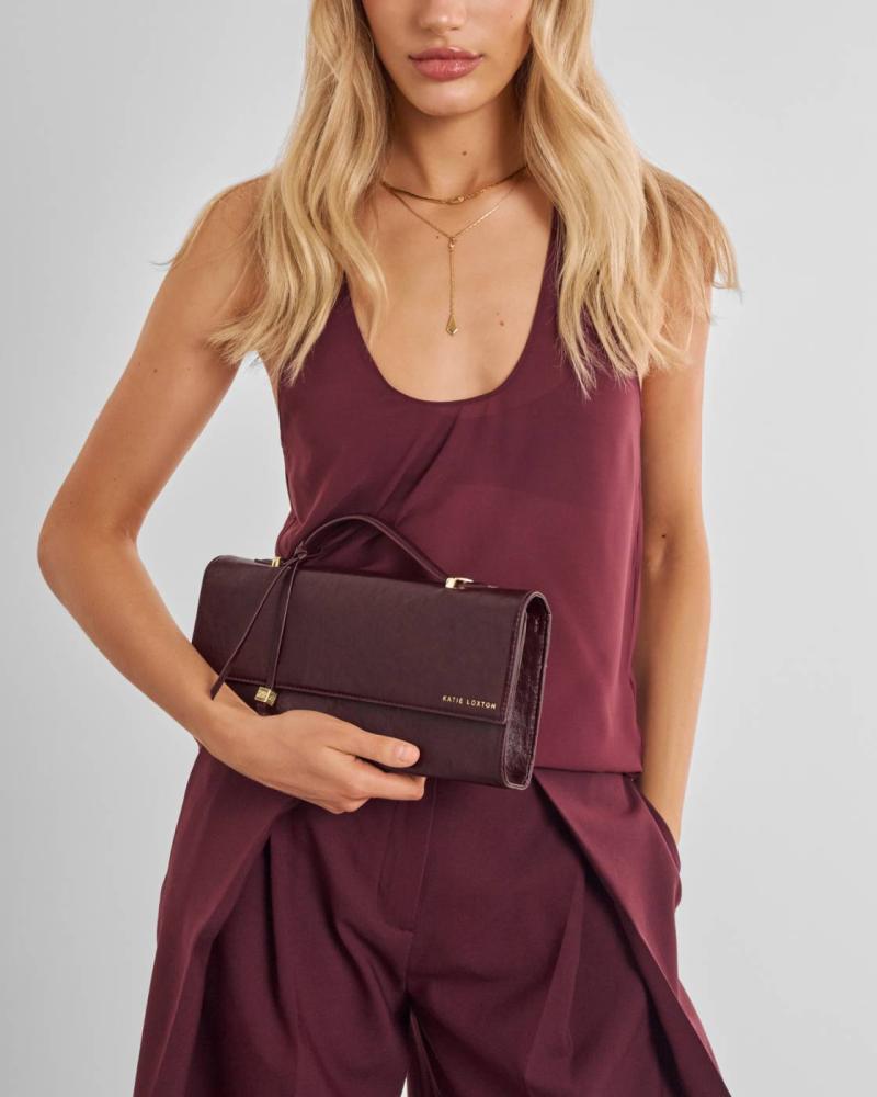 Alma Patent Crackle Clutch
