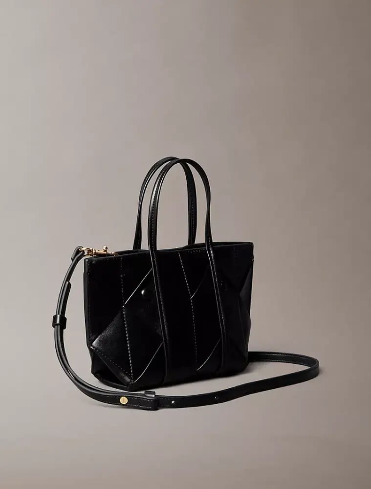 شنطه كالفن كلاين  Woven Mini Tote Crossbody Bag
