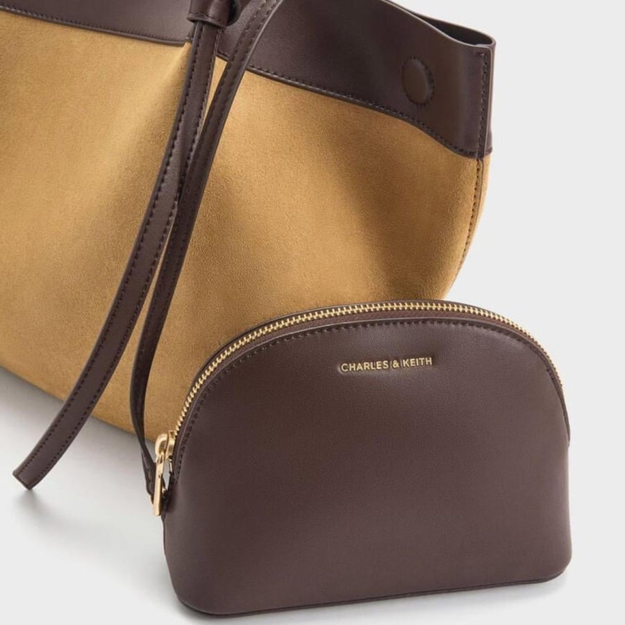 تشارلز اند كيث XL Calla Suede Tote Bag - Sahara Sand