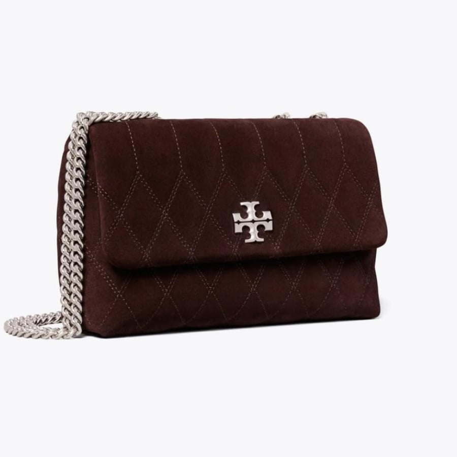 حقيبة توري بورش الحجم سمول SMALL KIRA QUILT SUEDE SHOULDER BAG