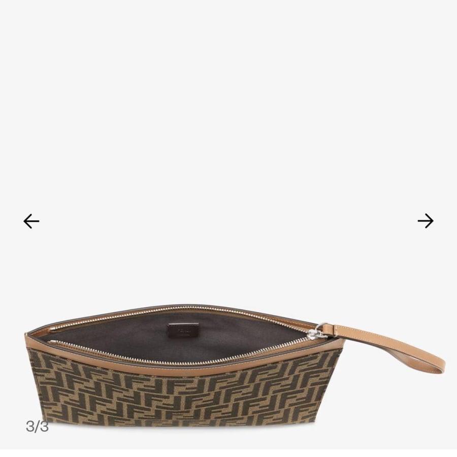 فندي FF Jacquard Flat Pouch Medium