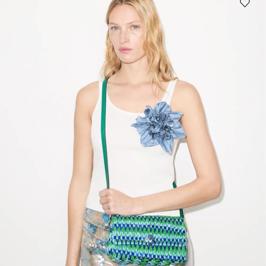 SMALL CHARLIE BEADED SHOULDER BAG شنطة توري حجم صغير