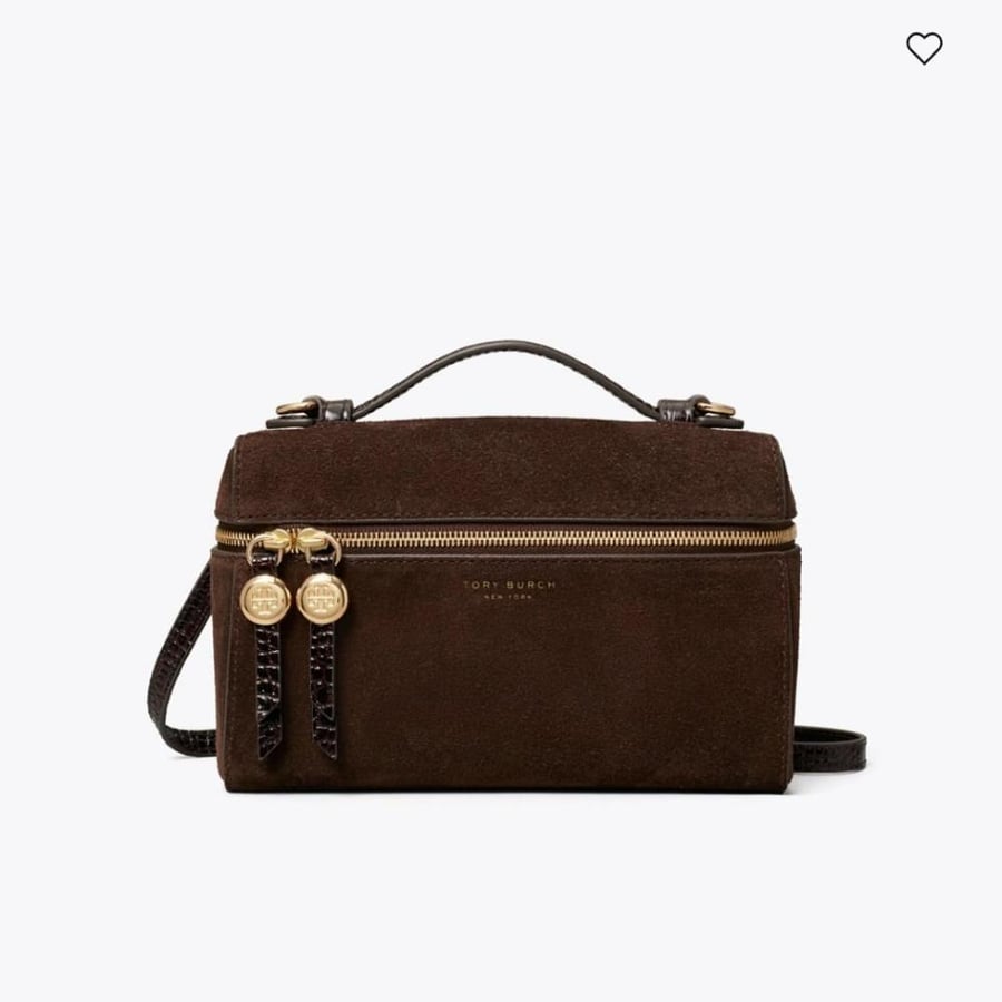 شنطه توري بورش SLIM ROMY SUEDE TOP HANDLE BAG