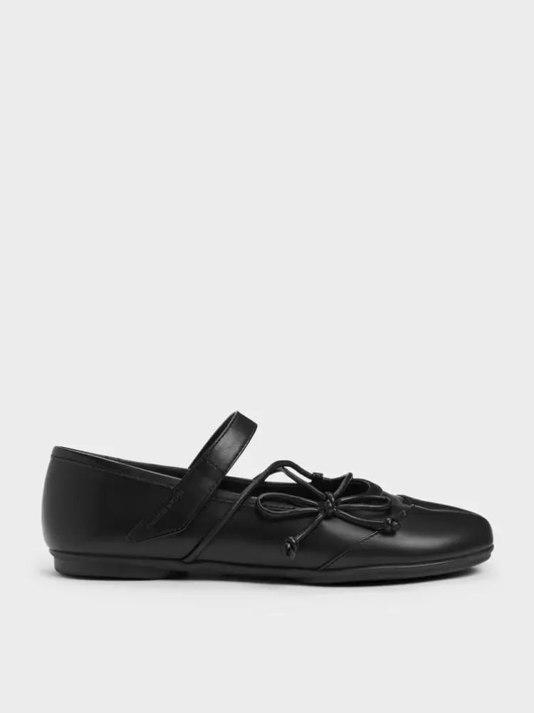حذاء تشارلز آند كيث Aether Lace-Up Split-Toe Mary Jane Flats