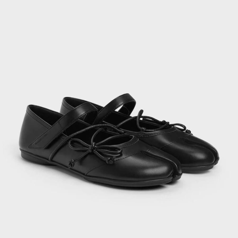 حذاء تشارلز آند كيث Aether Lace-Up Split-Toe Mary Jane Flats