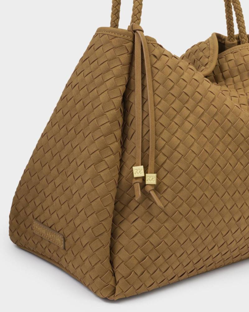 Nova Hand Woven Suedette Large Shoulder Bag