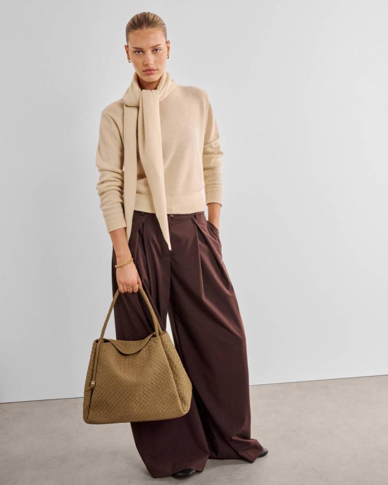 Nova Hand Woven Suedette Large Shoulder Bag