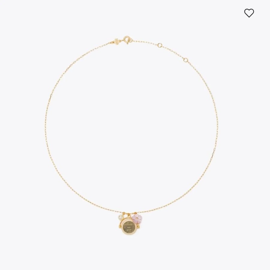 سلسله تورى بورش FORGET ME NOT CHARM PENDANT NECKLACE