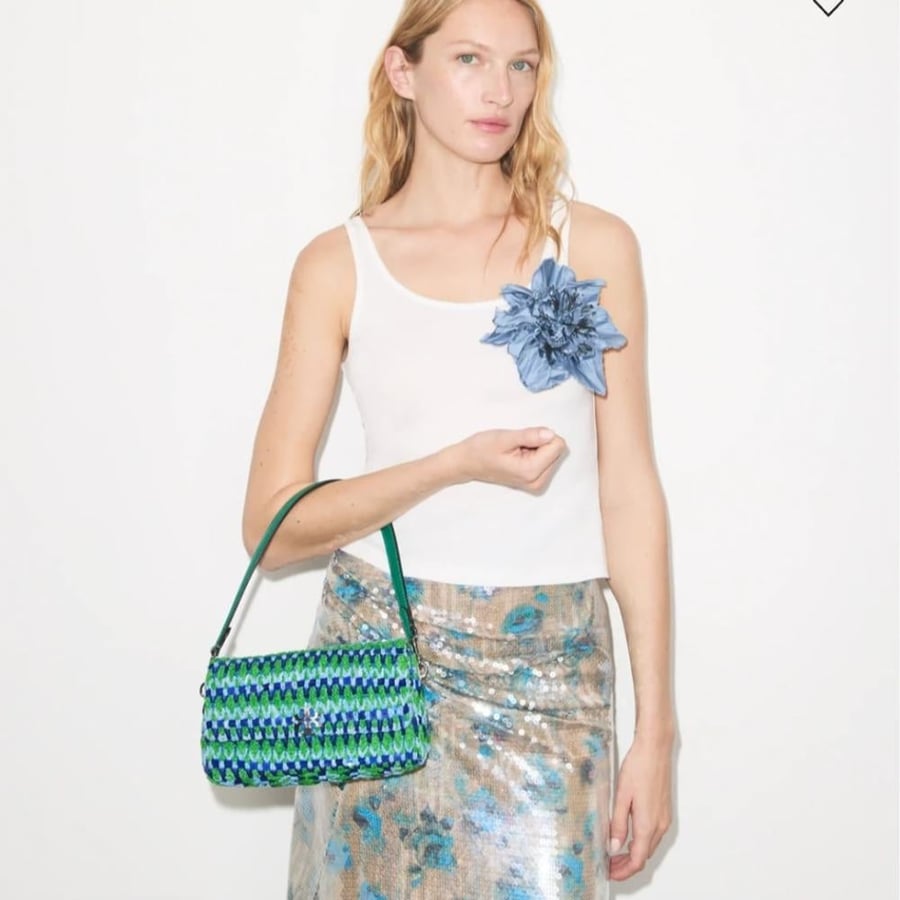 SMALL CHARLIE BEADED SHOULDER BAG شنطة توري حجم صغير